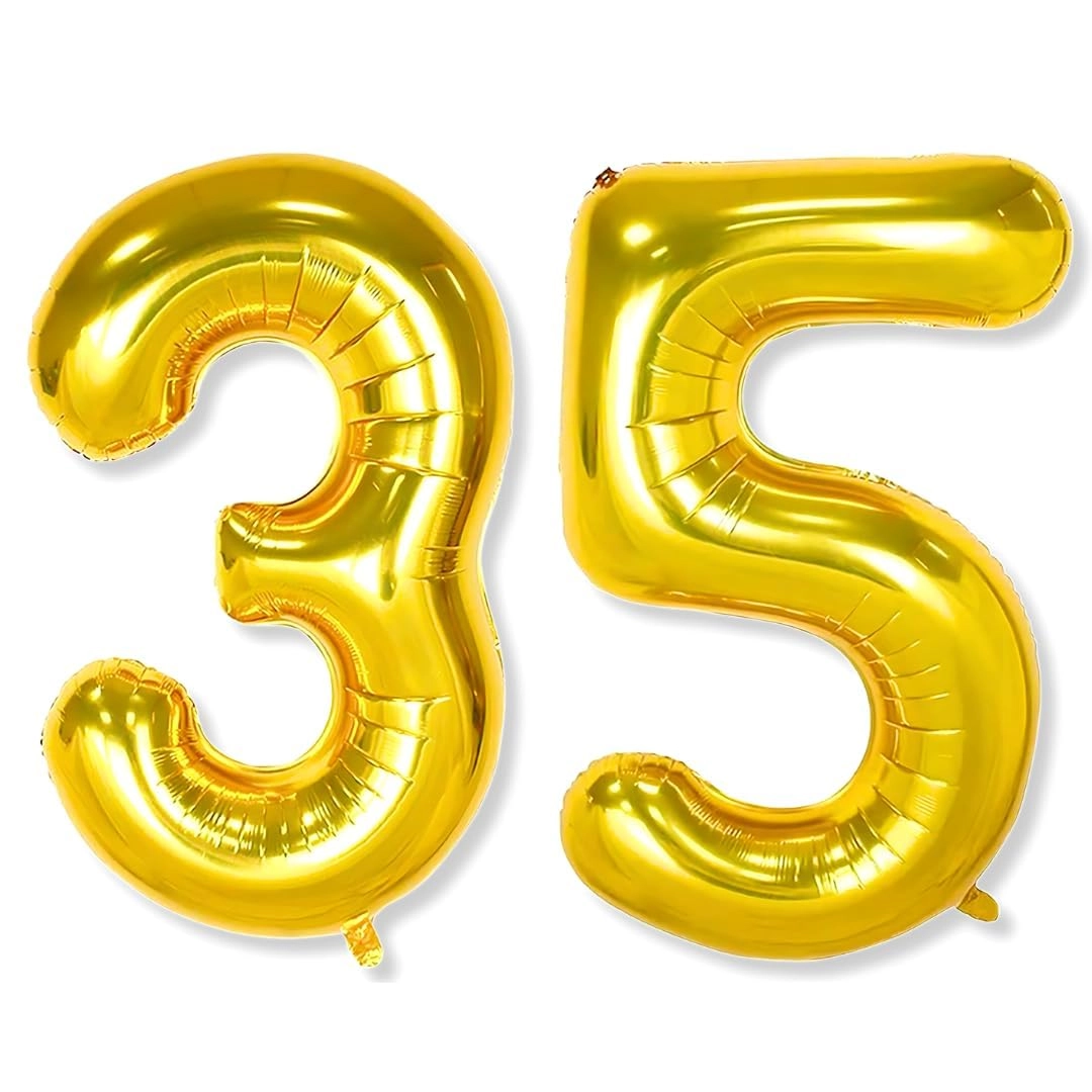Number 35 Birthday Balloons Set - 6 Count Birthday