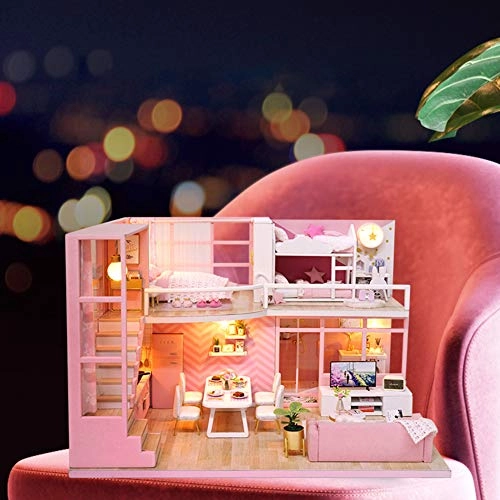 DIY Miniature Dollhouse Kit - Pink Girl Motif