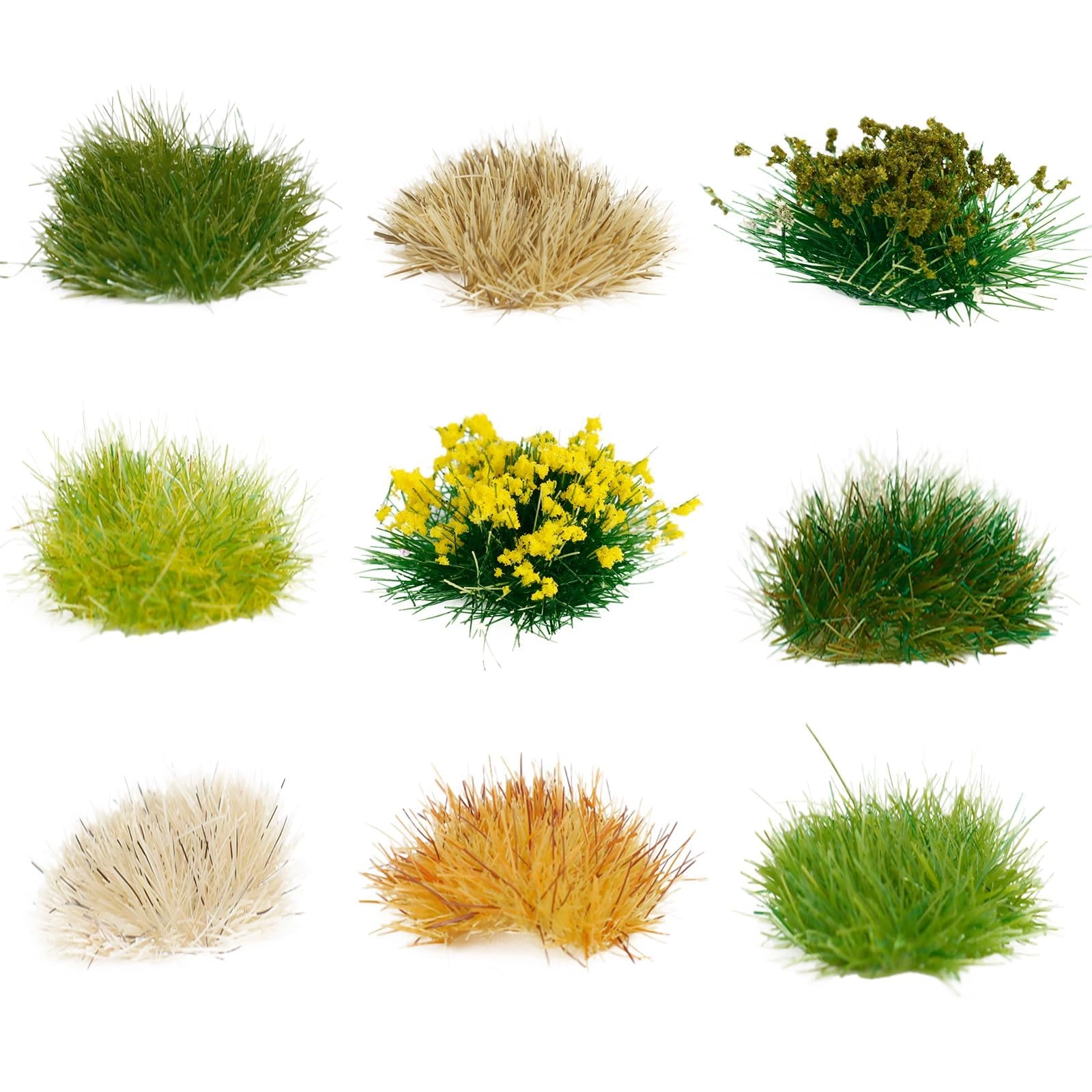 Warmtree Static Grass Bushy Tufts - 126 pieces