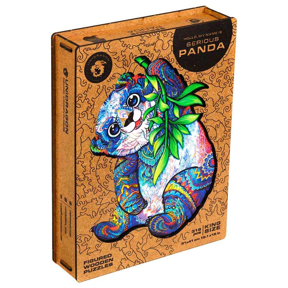 Unidragon Serious Panda Wooden Puzzle (4107390-PANDA_KS) - 318 pcs