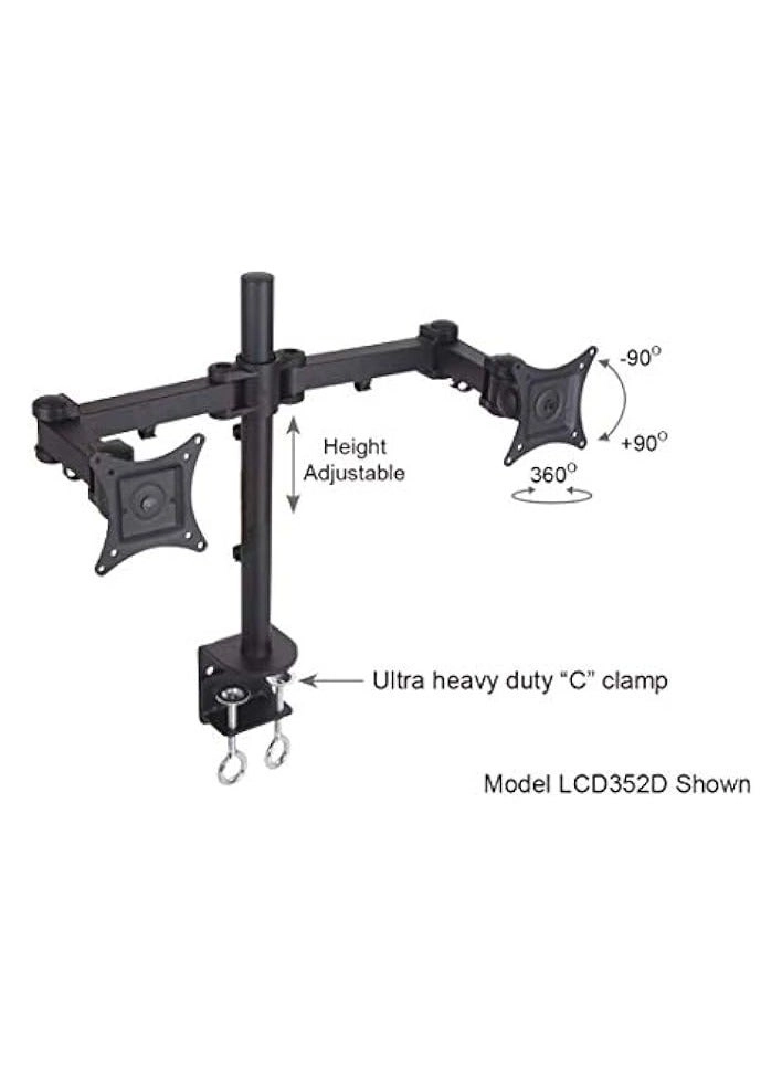 Dual LCD Monitor Desk Mount Stand - 2 27in
