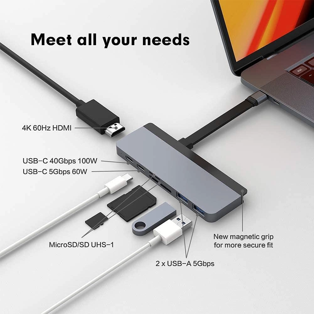 Hyperdrive Dual 4K HDMI 7 Port USB-C Hub