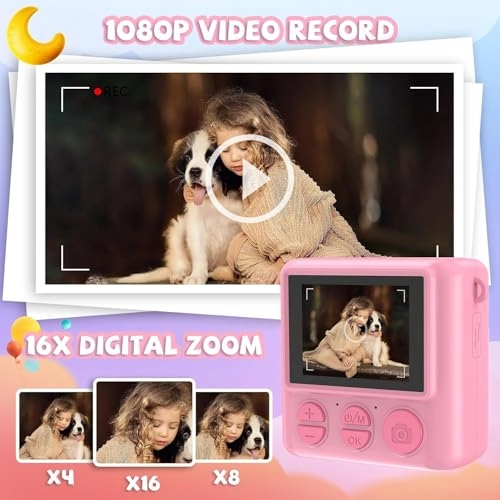 Kids Instant Camera - 1080P 32GB