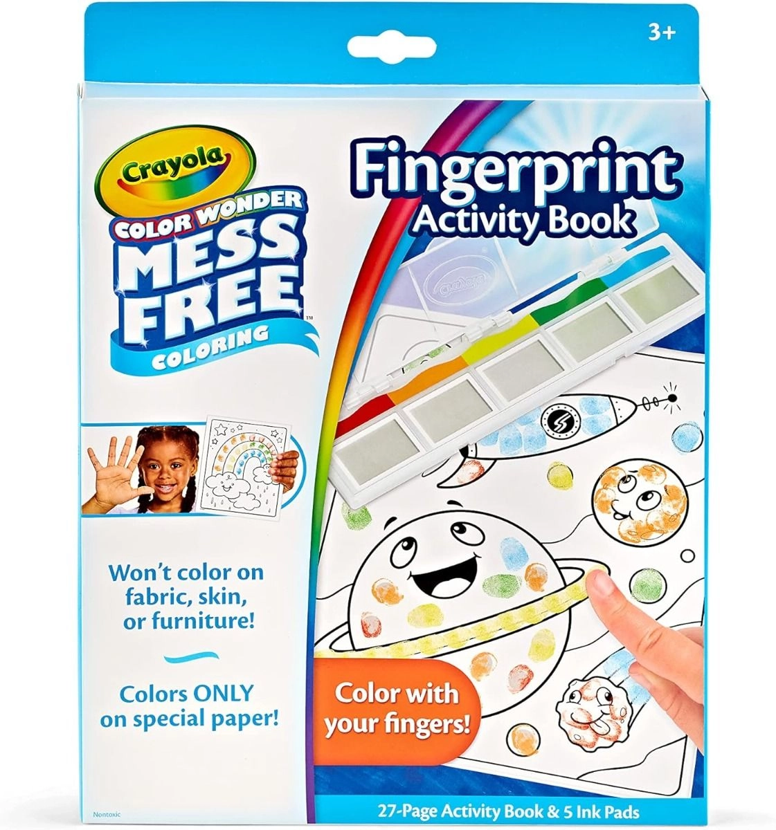 Crayola Color Wonder Fingerprint Activity Book - 5 Ink Colors