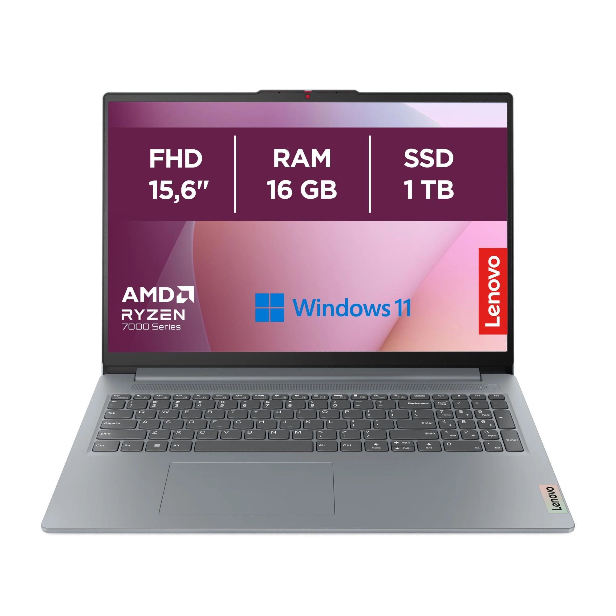 Lenovo IdeaPad Slim 3 82XM00AQGE - 15.6'' Ryzen 7-7730U 16GB DDR4 1TB SSD