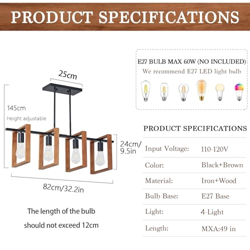 kitchen island lighting - 23.4" 29.3" 41.1" 52.9"