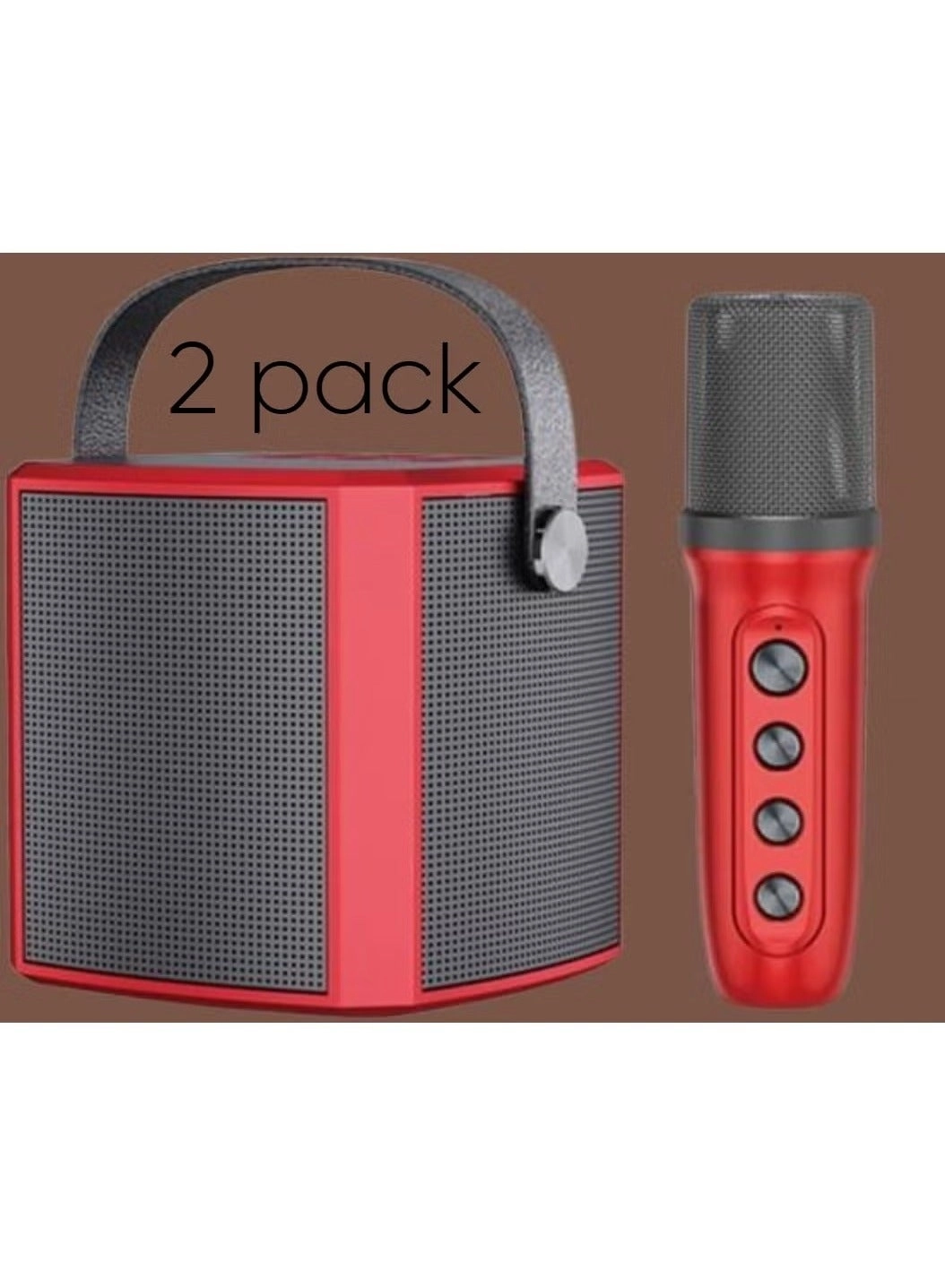 Portable Bluetooth Karaoke Speaker - 2 microphones Pack