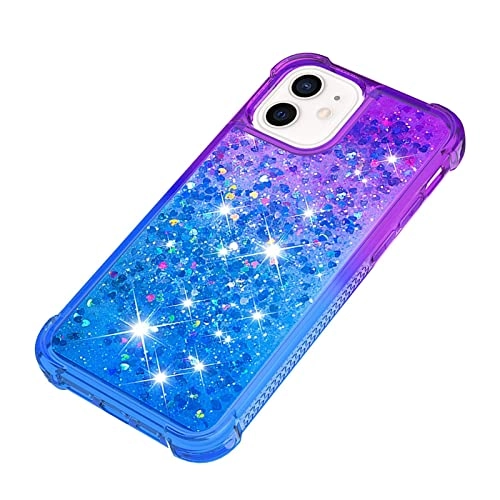 Glitter Moving Quicksand Flowing Cover Silicone Bumper for iPhone 12