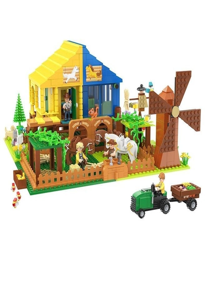 Farm House Set - Tractor Windmill Animals 800+ pcs