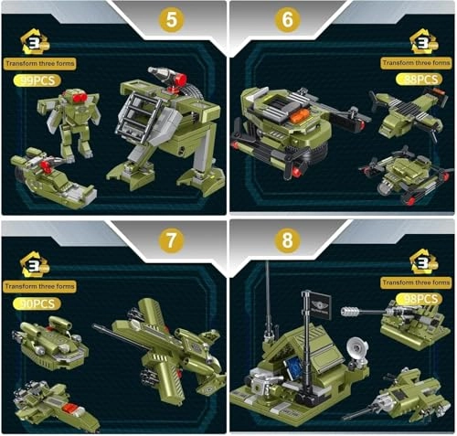 Army Tanks Toy Building Kit - 745 pcs