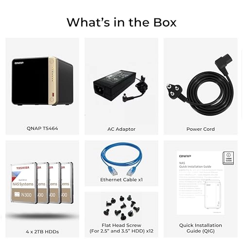TS-464 4-Bay 8TB - FREE 512GB External SSD for Backup