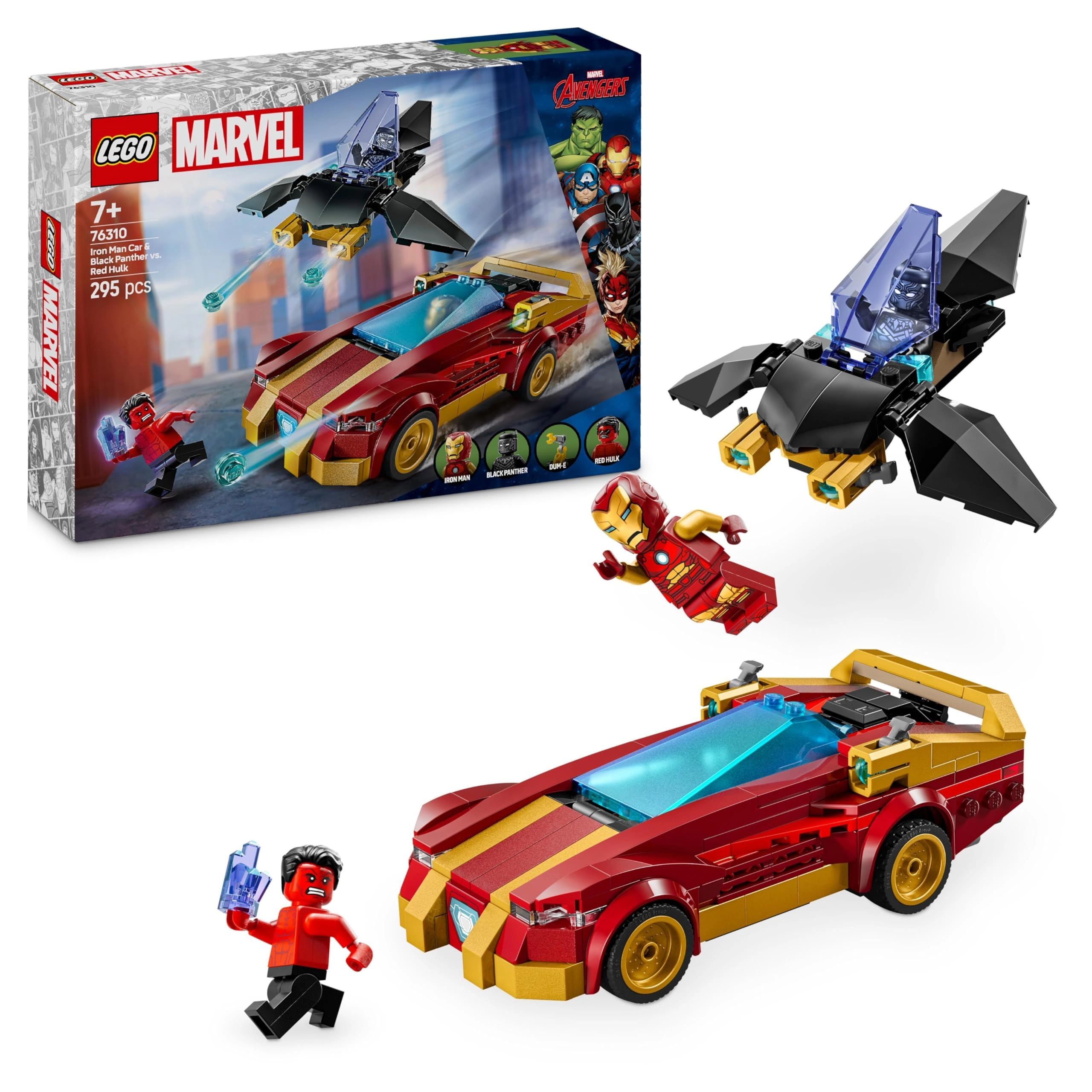 LEGO Iron Man Car & Black Panther vs. Red Hulk (76310)