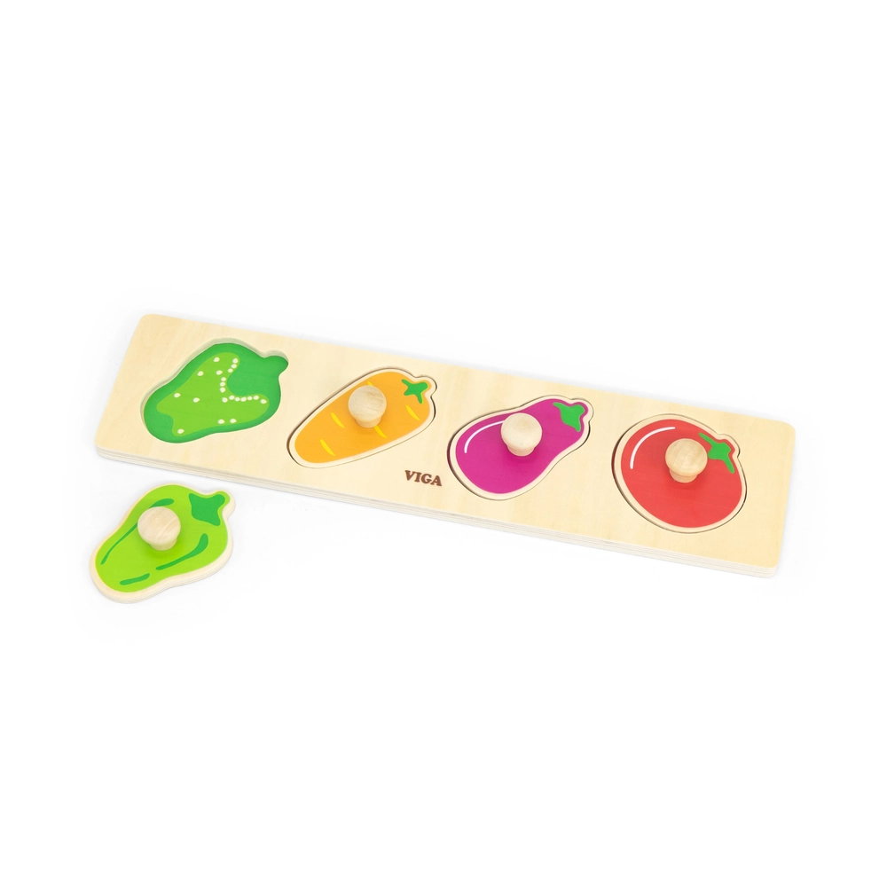 Wooden Flat Puzzle Set - Suitable for 12 months & above 4 Pcs