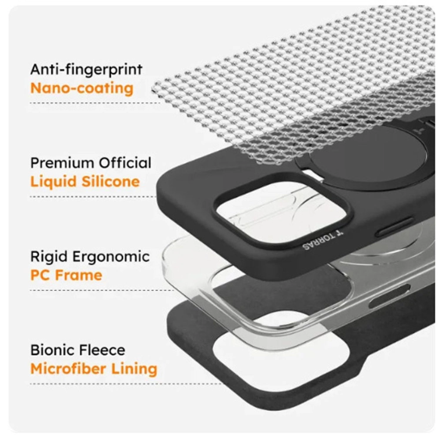 Ostand Spin Series Silicone Case with MagSafe for iPhone 17 Pro