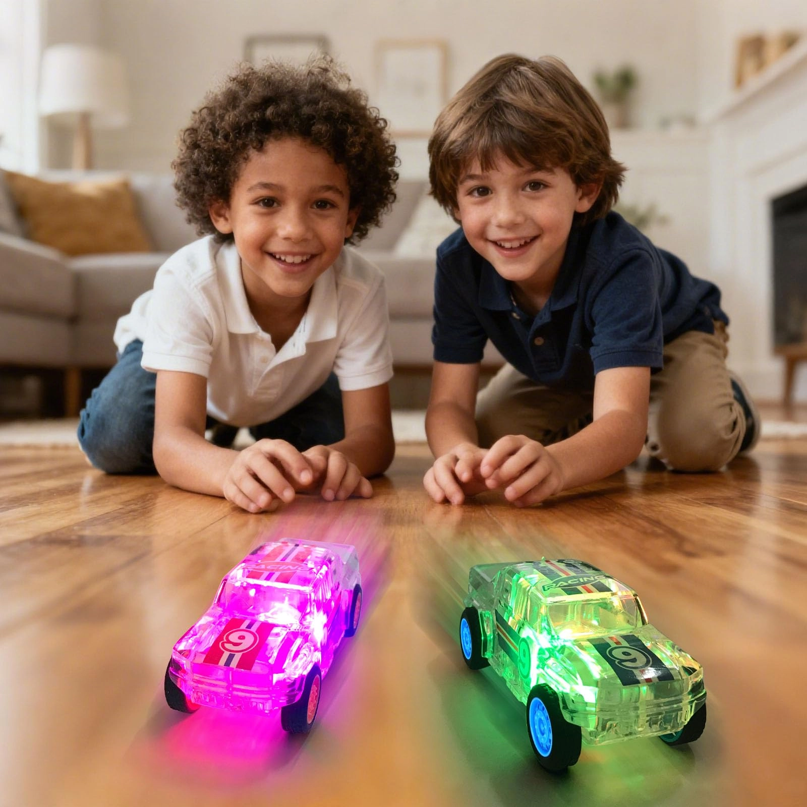 LED Light Up Pull Back Car - 2 pcs