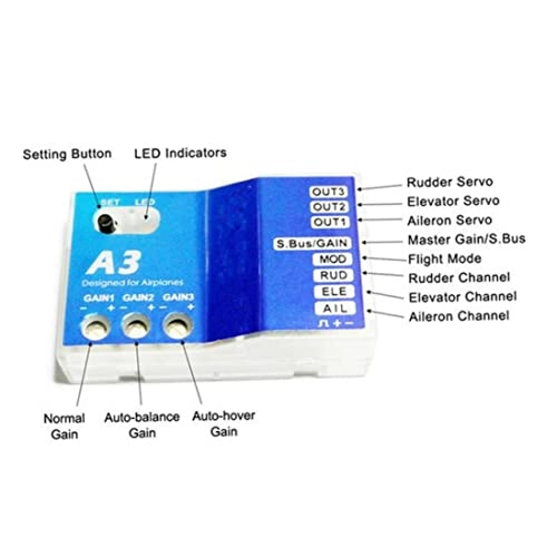 A3 V2 - 3 Axis Gyro Flight Controller