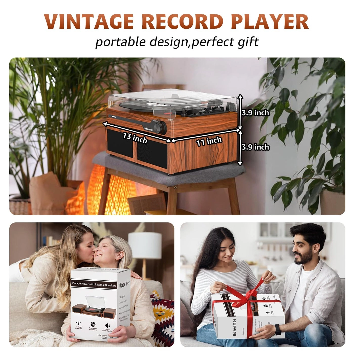 Vinyl Record Player - belt-driven