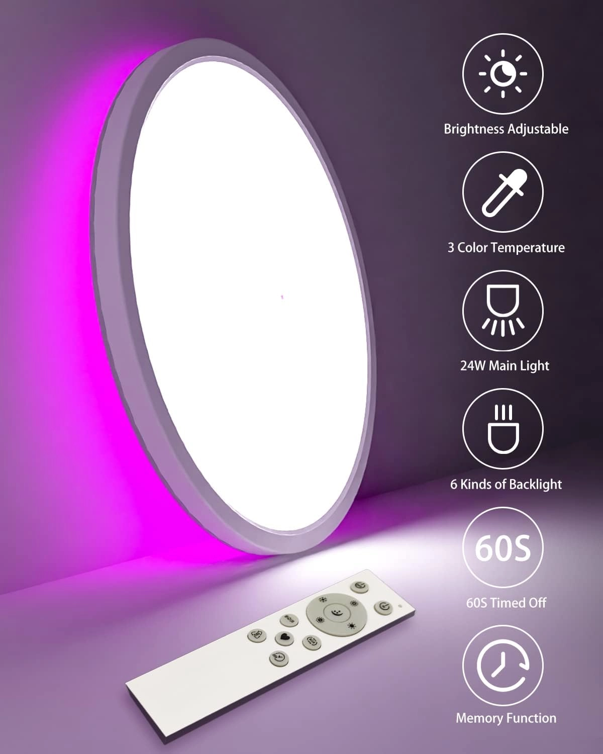 LED Ceiling Light - 3000K 4500K 6000K