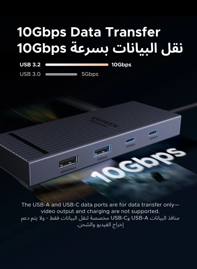 USB C Hub - 8-in-1 4K@60Hz 100W