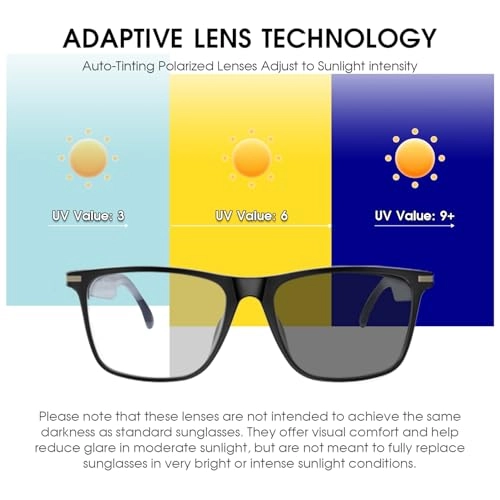 Uf-15 Ai Smart Glasses - 160+ Languages Photochromic Lenses IPX5 Waterproof