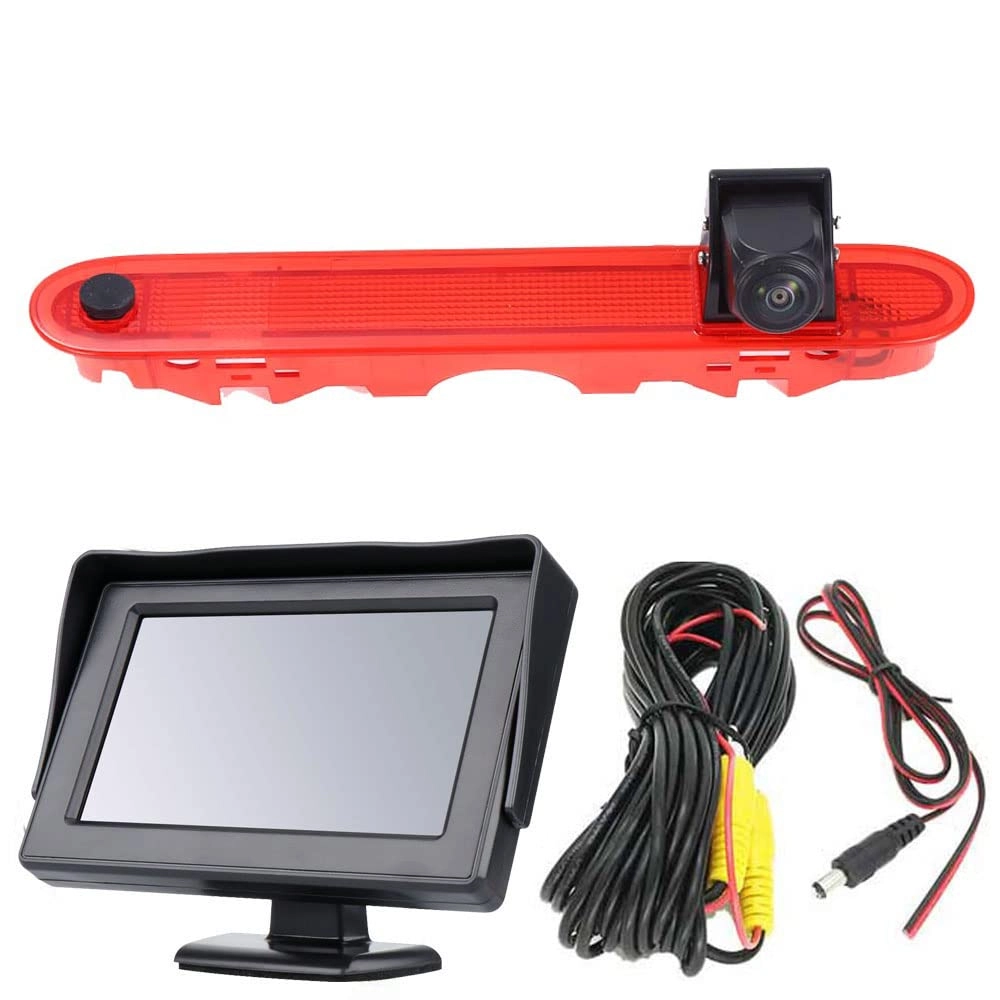 Brake Light Reversing Camera + Rear View Mirror Monitor - Night vision 628 x 586 pixels