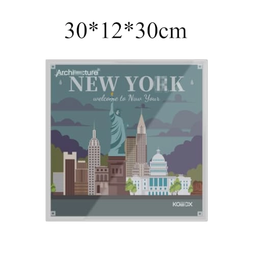 Acrylic Figures Display Box - 30x12x30cm Dustproof Transparent