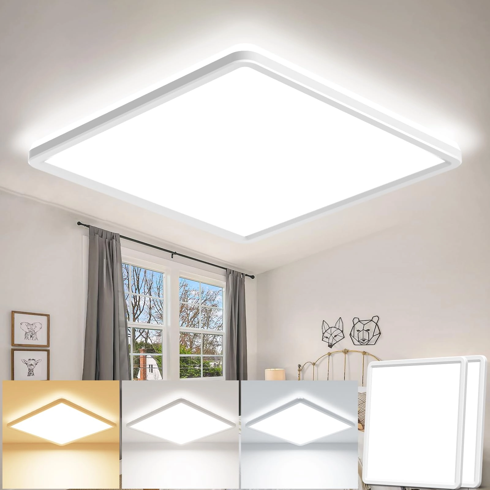 zemty led ceiling light - 3000K/4000K/6500K Pack