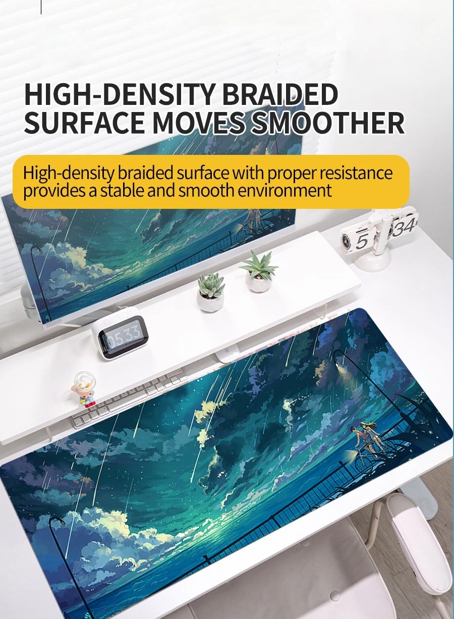 Anime Large Rubber Gaming Mouse Pad - 80x30 cm