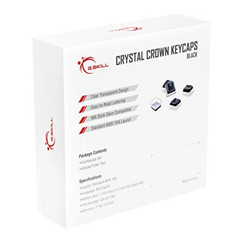 Crystal Crown Keycaps - Standard ANSI 104 English (US) Layout