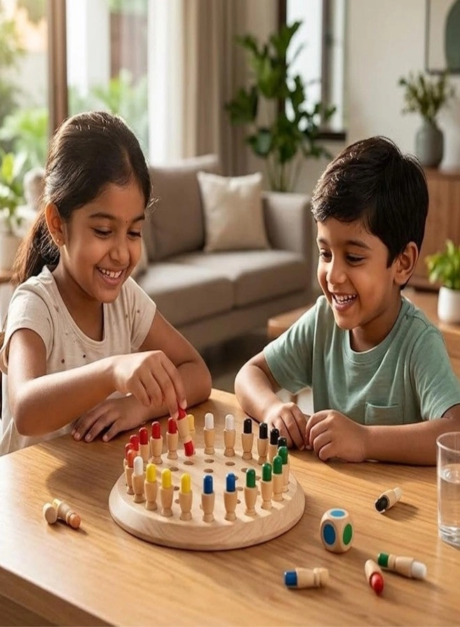 Kids Mandi Wooden Memory Chess - 3-8 Years