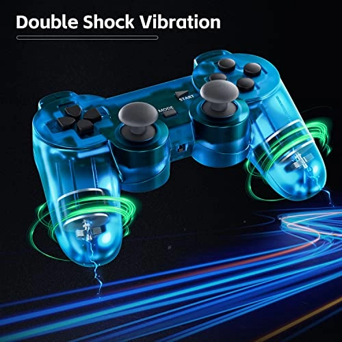 Wireless Controller - ClearBlue and ClearPurple PS-2 Play 2