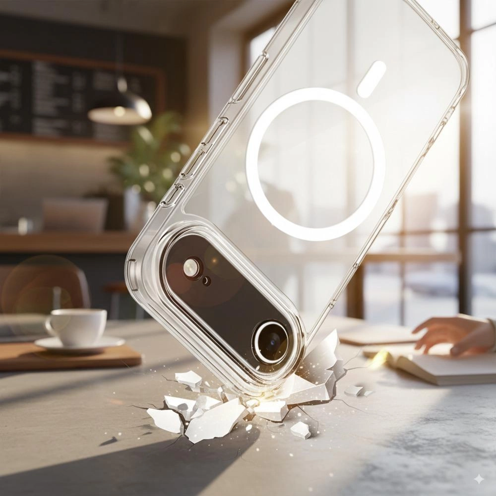 Clear Case - Transparent with MagSafe for iPhone 17 Air + Tempered Glass for iPhone 17 Air