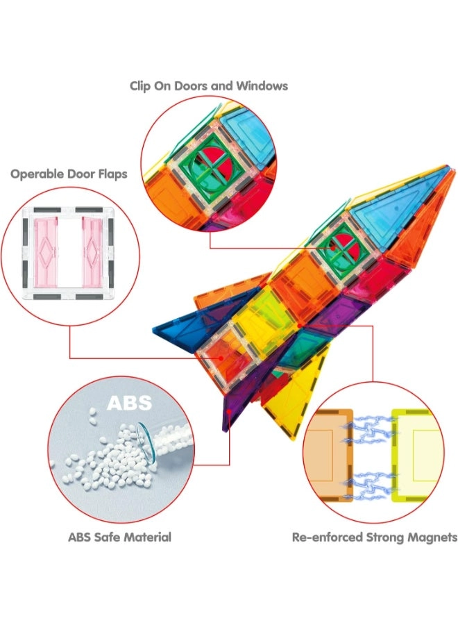Magnetic Tile Rocket Set - 36 pcs
