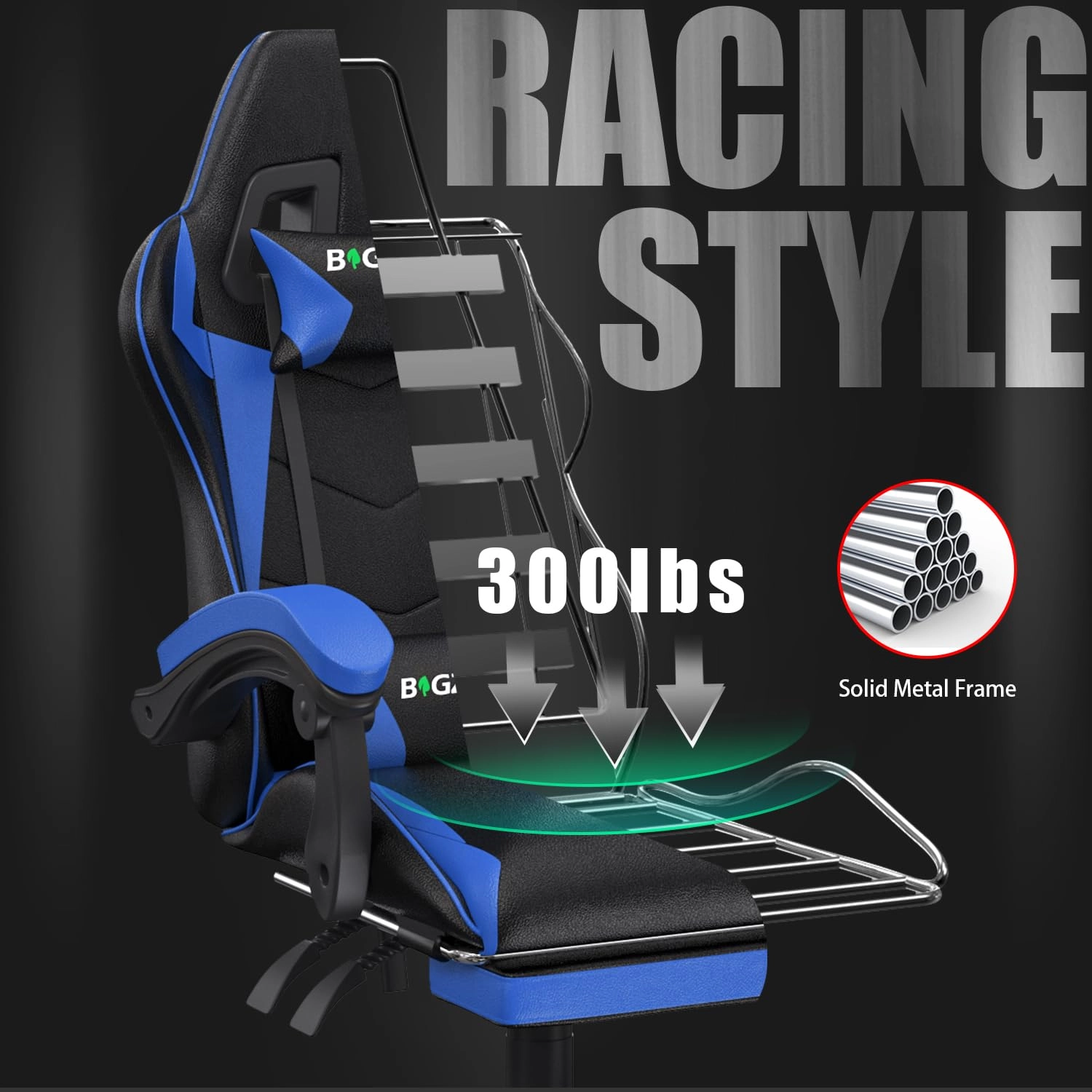 gaming chair - Red With Footrest