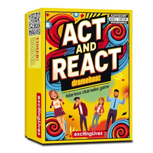 Act and React Charades - English 18 months and up 150 pieces