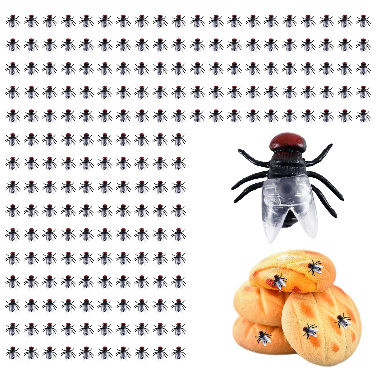 Gosknor Mini Plastic Flies - Adult 200pcs