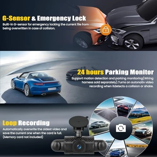 4 Channel 360° Car Dash Cam - 1080P