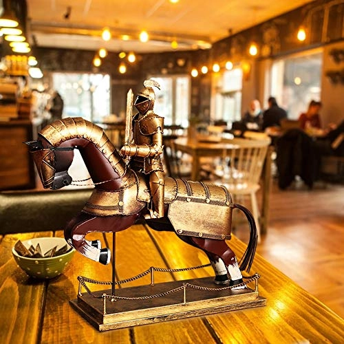 Soldier with Horse Decor Model - Iron