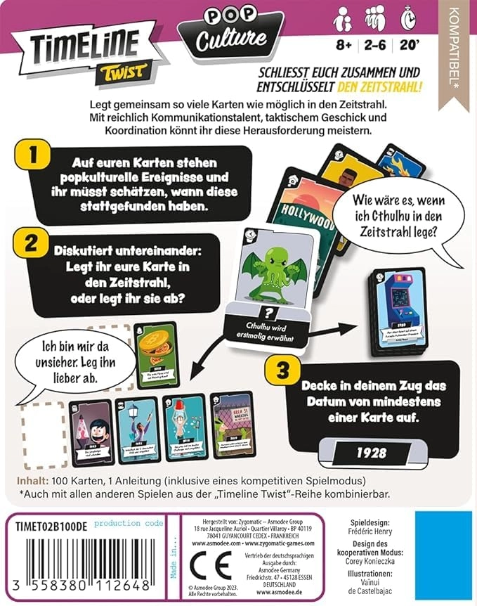 Timeline Twist: Pop Culture - Card Game (German)