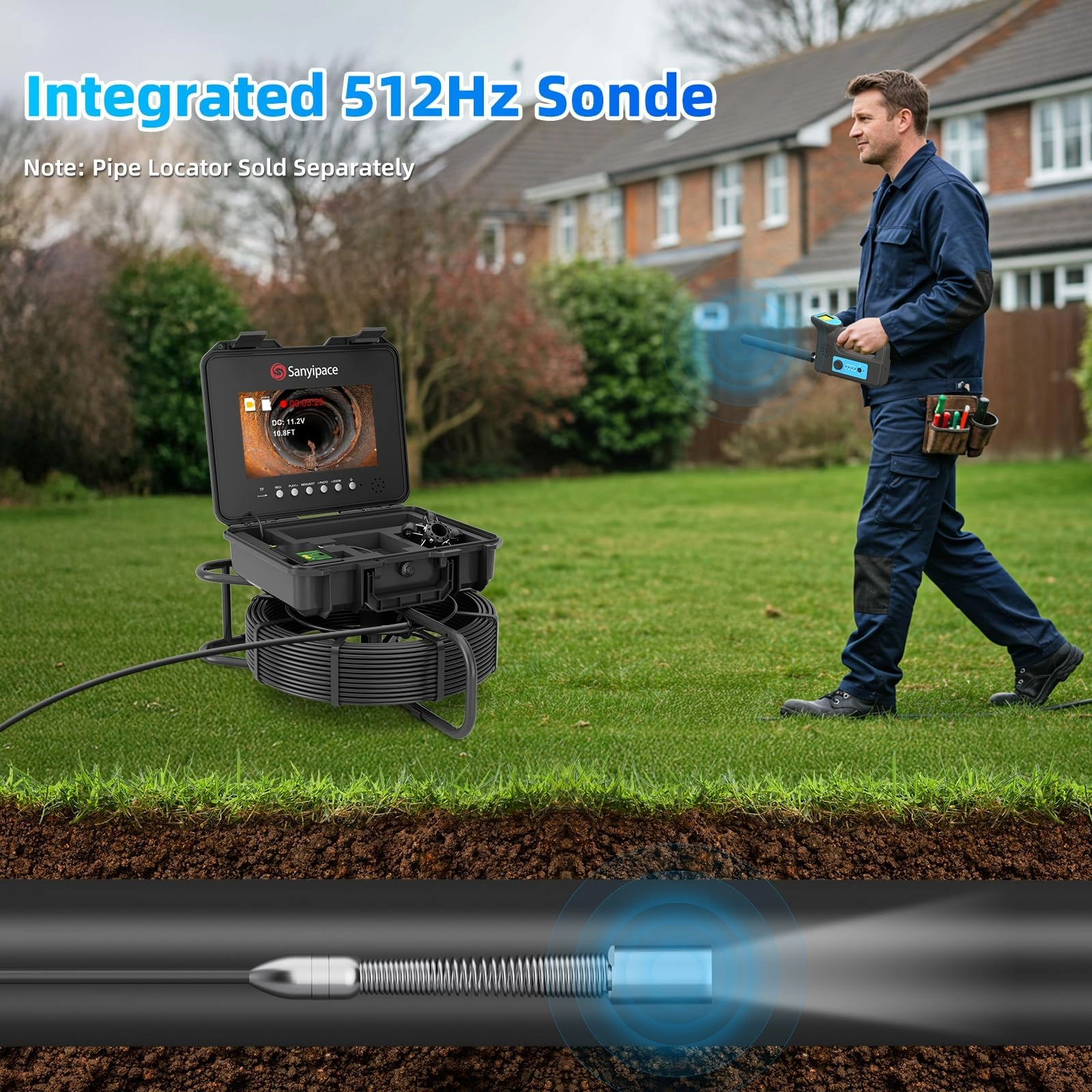 Drain Pipe Camera - 7mm 30M