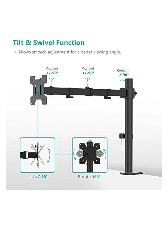Monitor Mount Arm - Single 20 to 32 inches 75x75mm and 100x100mm