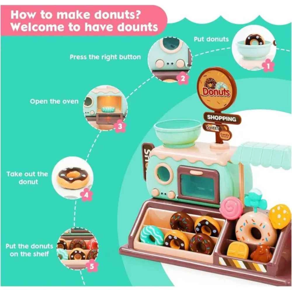 Donut Shop Toy Set - Light & Sound Play Money (5551007-777-8)