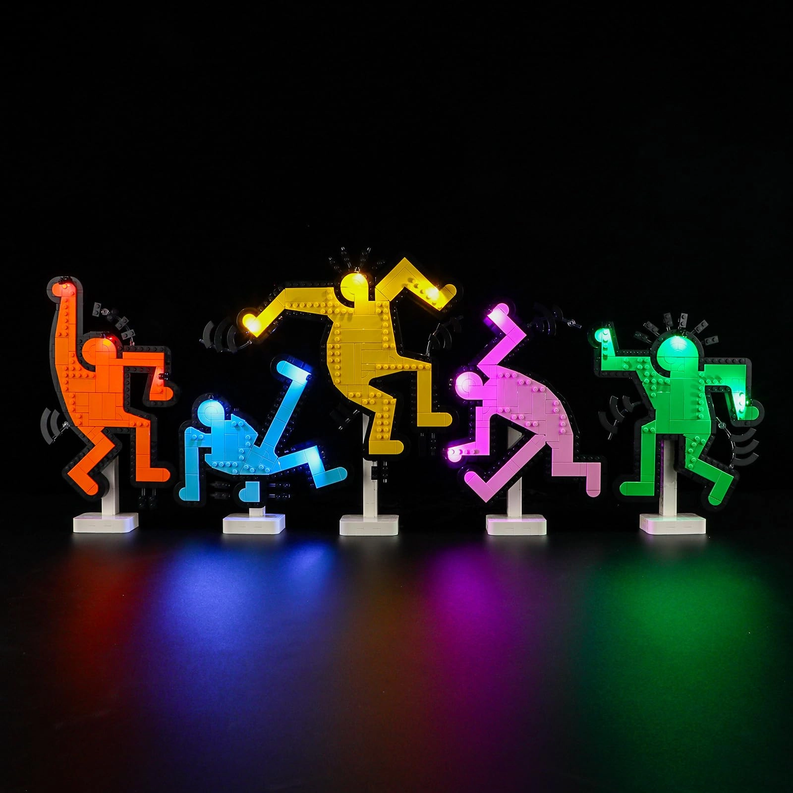 Mililier LED Light Kit for LEGO Keith Haring Dancing-Figures Set 31216 - Plastic Keith Haring 5v