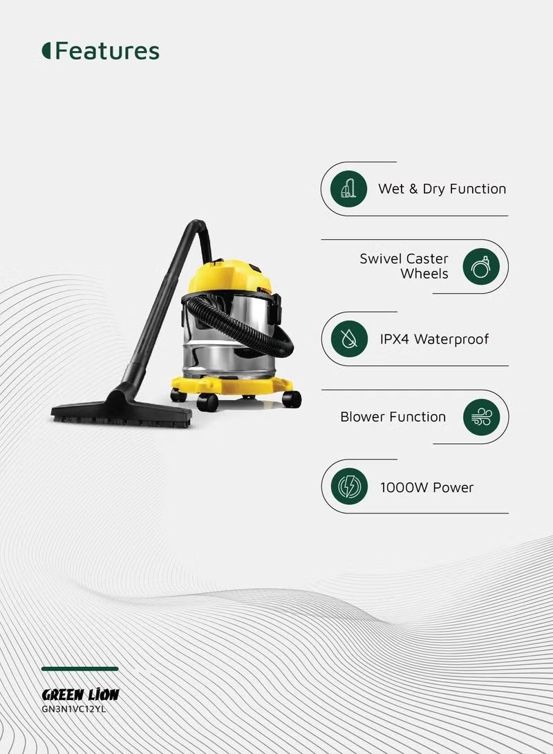 Ultra 3 In 1 Vacuum Cleaner (GN3N1VC12YL)