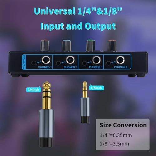 Headphone Amp Amplifier - 4-Channel Metal DC 12V
