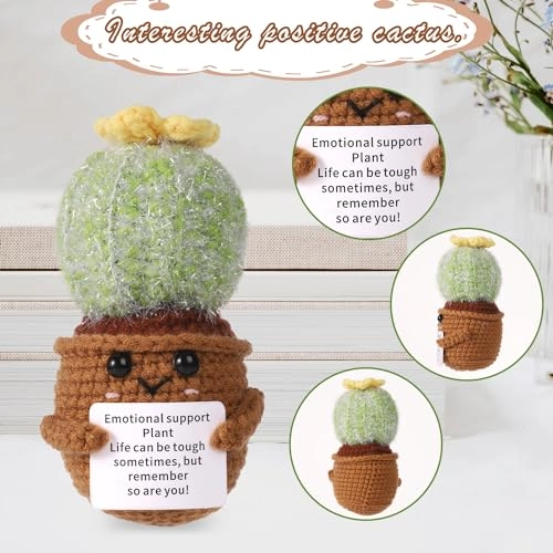Cactus Funny Positive 13 cm Crochet