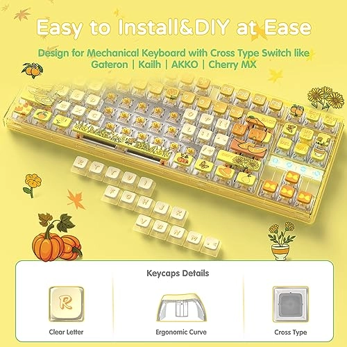 120 Keys PBT Pudding Keycaps Set - ANSI US Layout RF