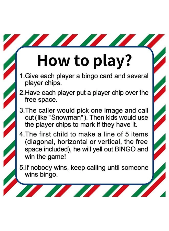 Merry Christmas Bingo Game - 24 Players