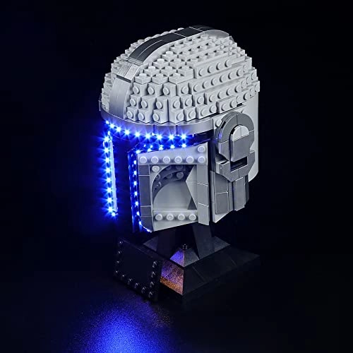 LED Lighting Kit for Lego Mandalorian Helmet 75328 - Lights Only Light Contorl Version