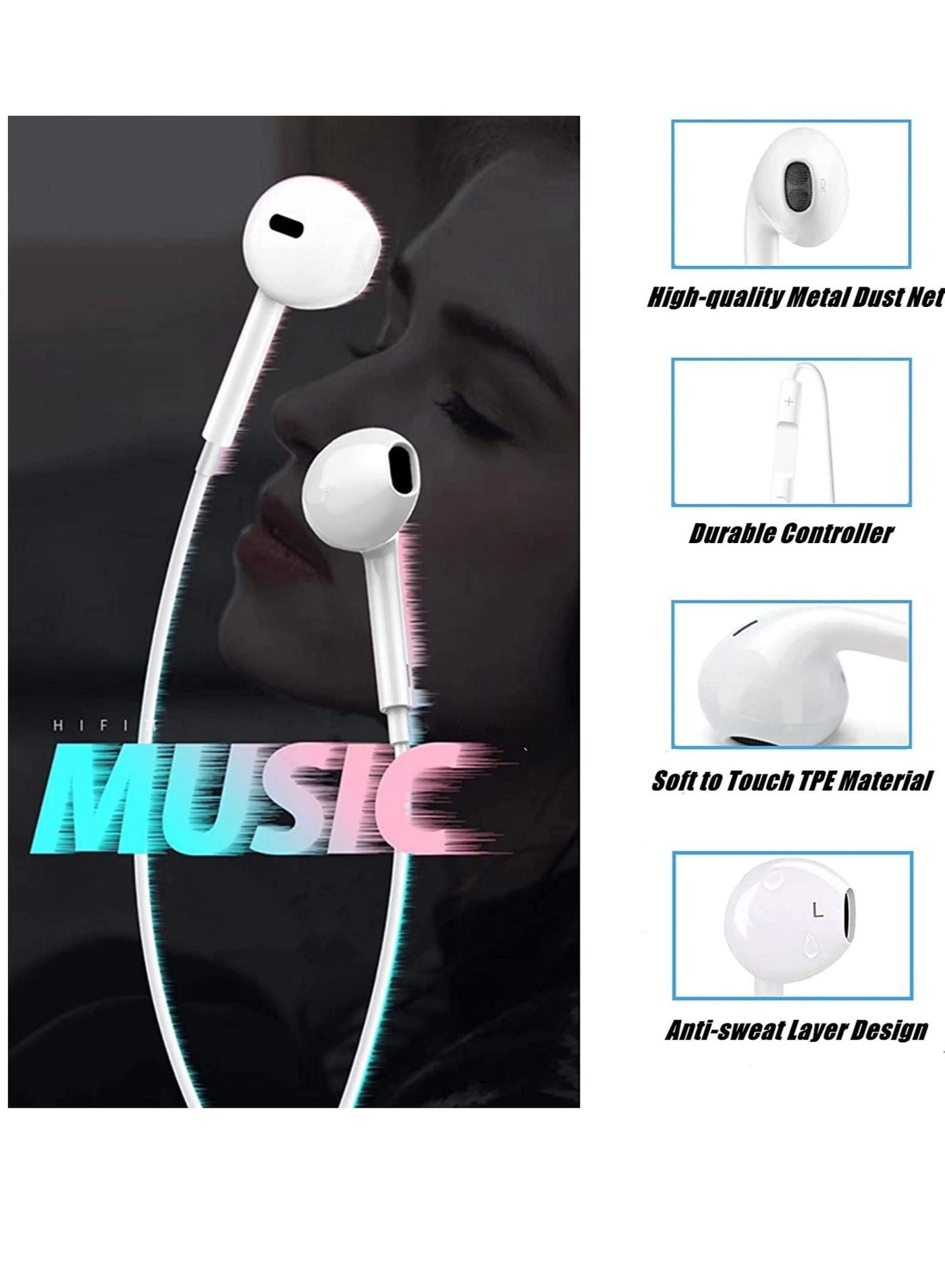 Lightning Headphone Wired Headset